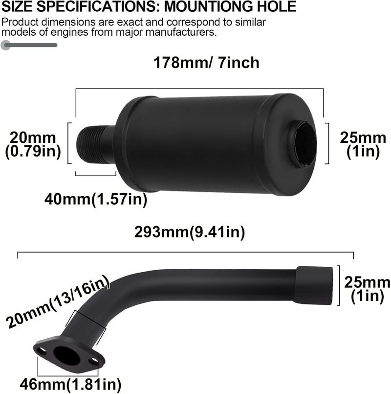 Sofo Upgraded Exhaust Header Pipe Muffler for Predator 212cc 196cc 224cc 200cc Coleman CT200u BT200X B200R KT196 Baja MB200 Go Kart Mini Bike w/Heat Shield Tape - Image 3